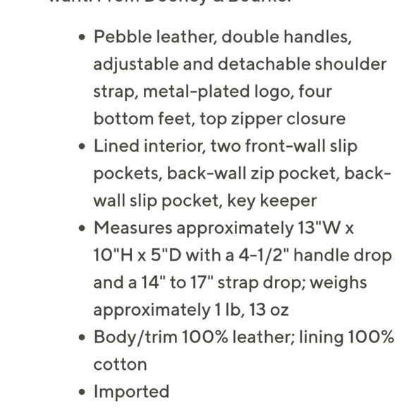 Dooney & Bourke Leather Satchel Purse - Picture 9 of 9